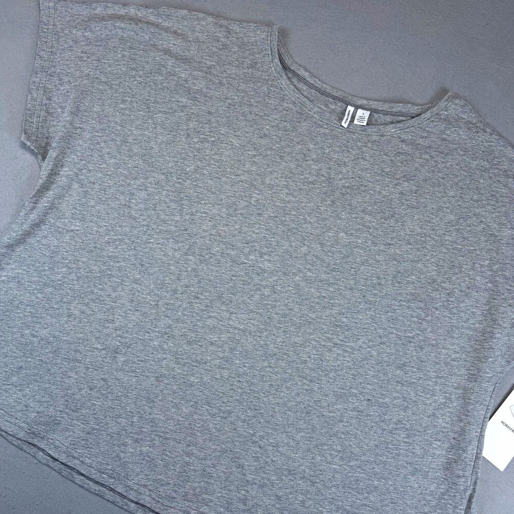 Nordstrom Women’s Oversized Boxy T Shirt Gray Organic Cotton Size Small NWT